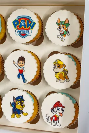 6 Paw patrol theme cupcakes