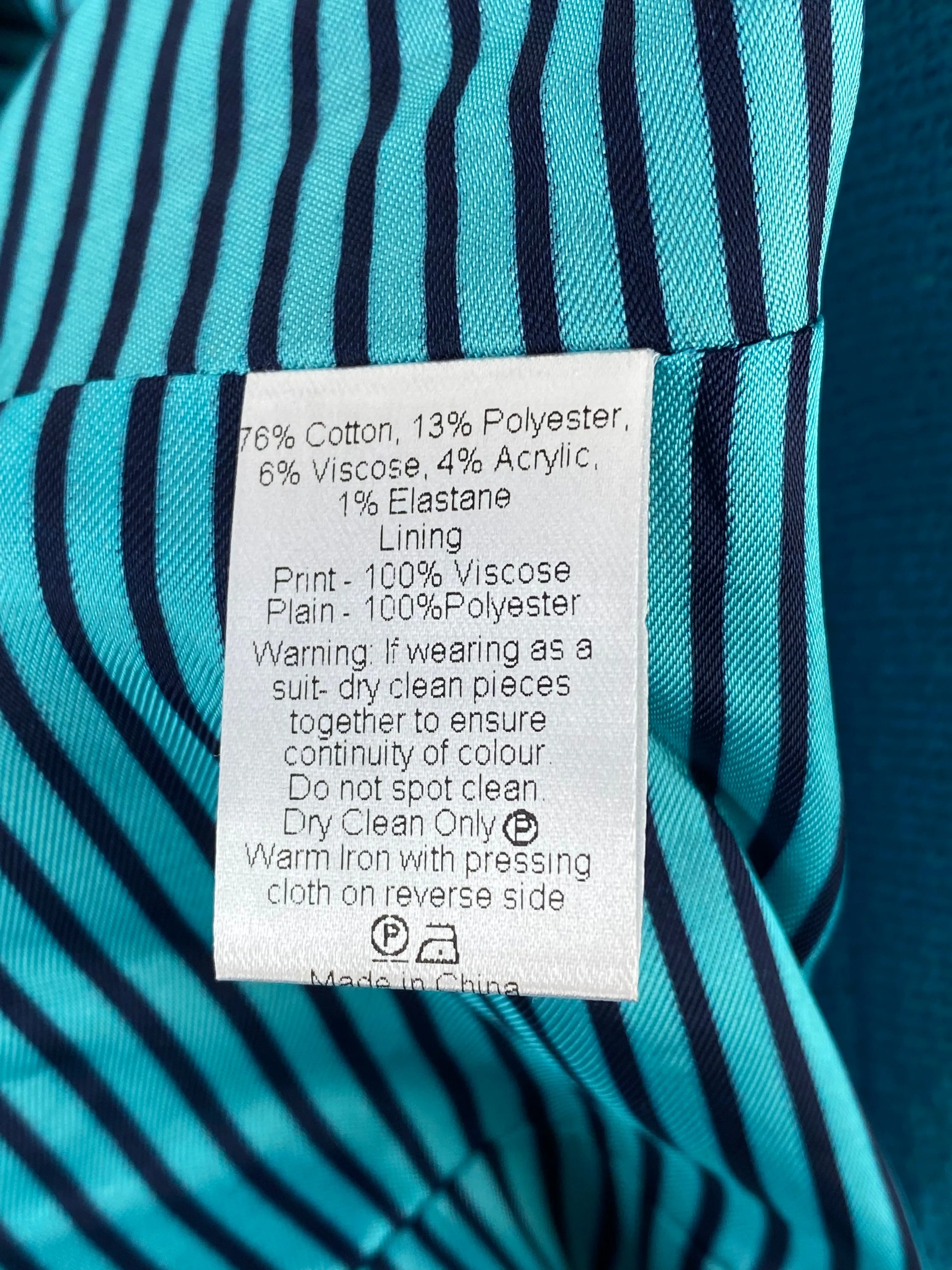 Anna Thomas Aquamarine Two Piece - Blazer AU10, Skirt AU12