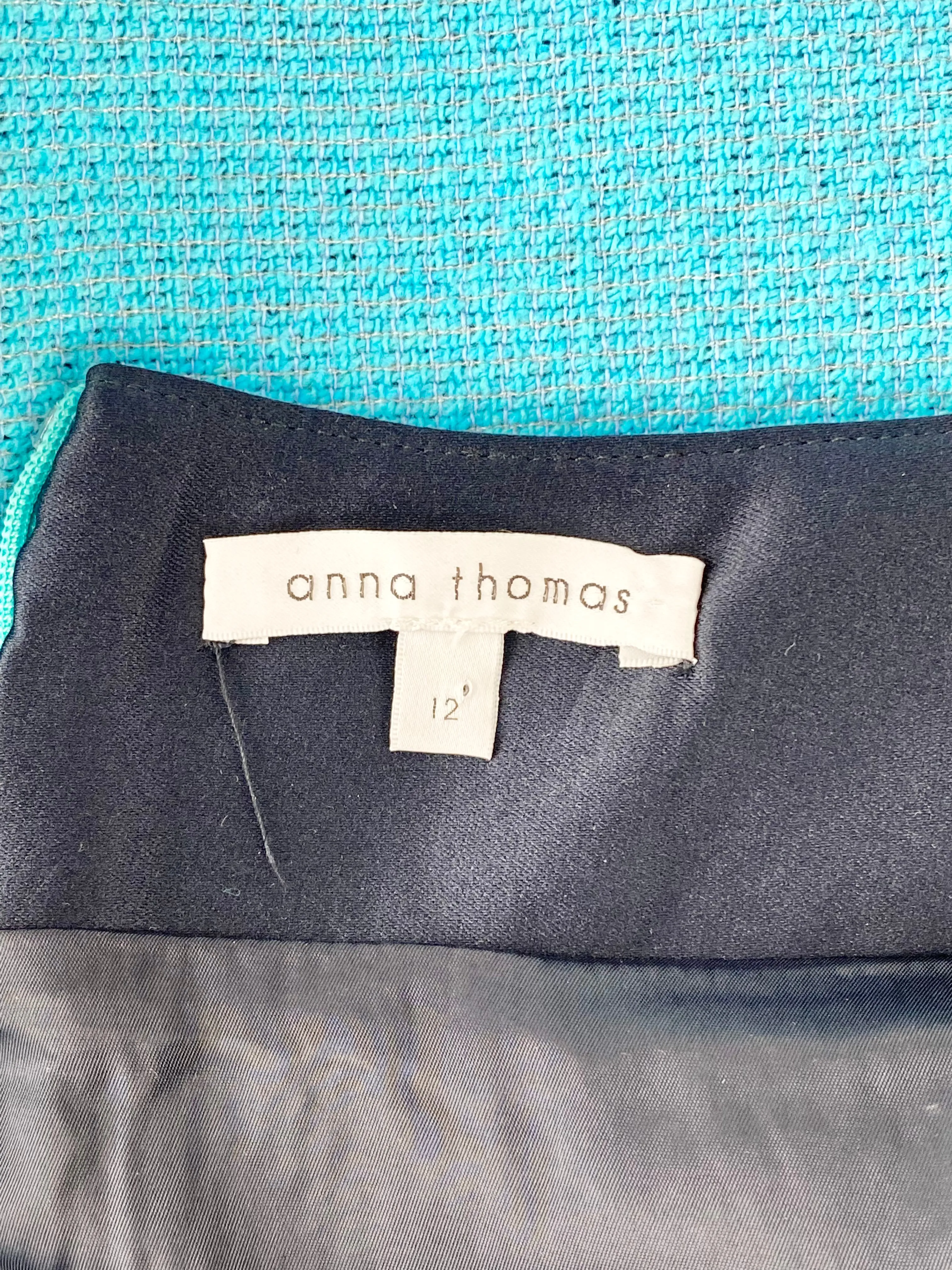 Anna Thomas Aquamarine Two Piece - Blazer AU10, Skirt AU12