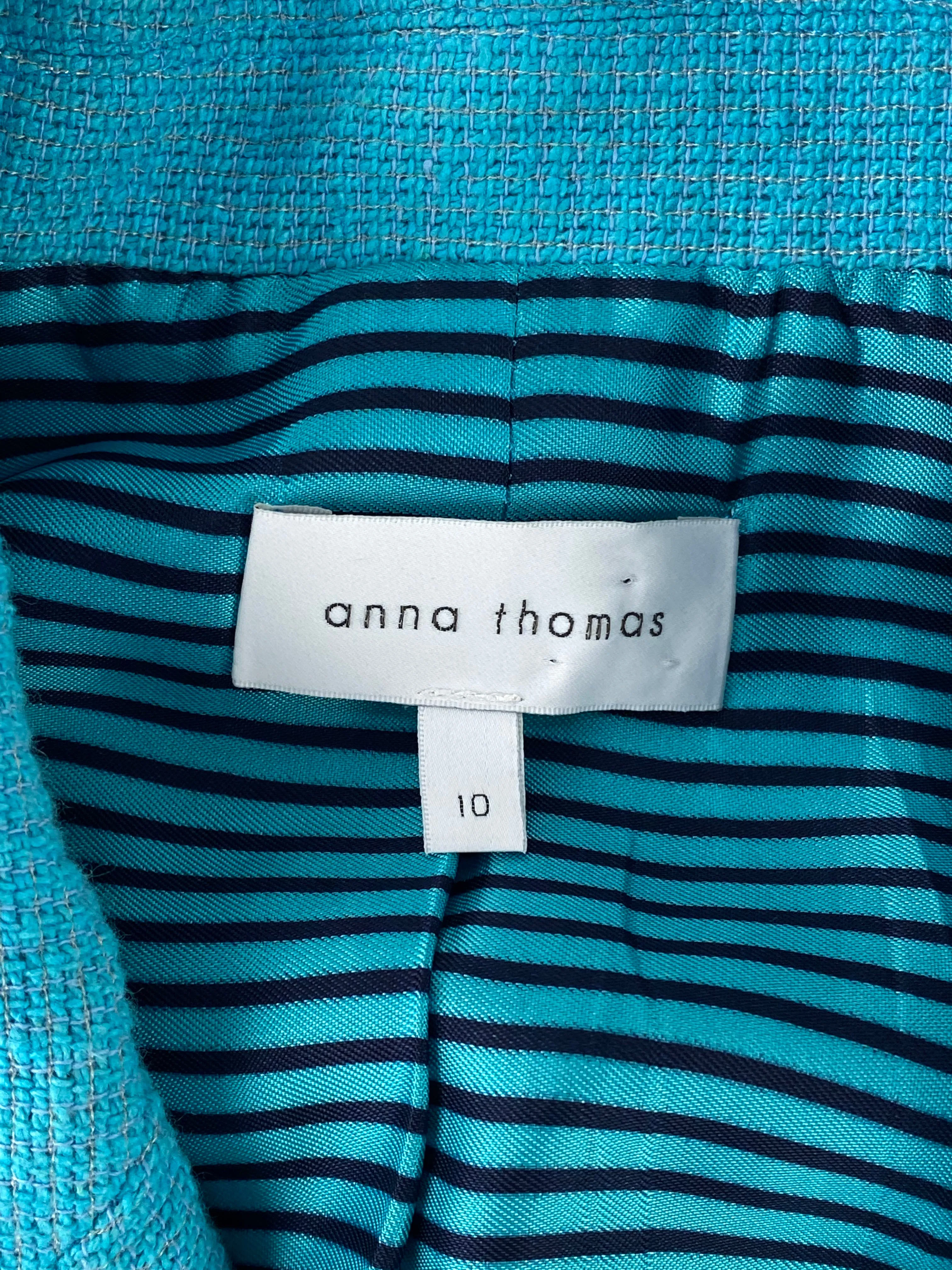Anna Thomas Aquamarine Two Piece - Blazer AU10, Skirt AU12
