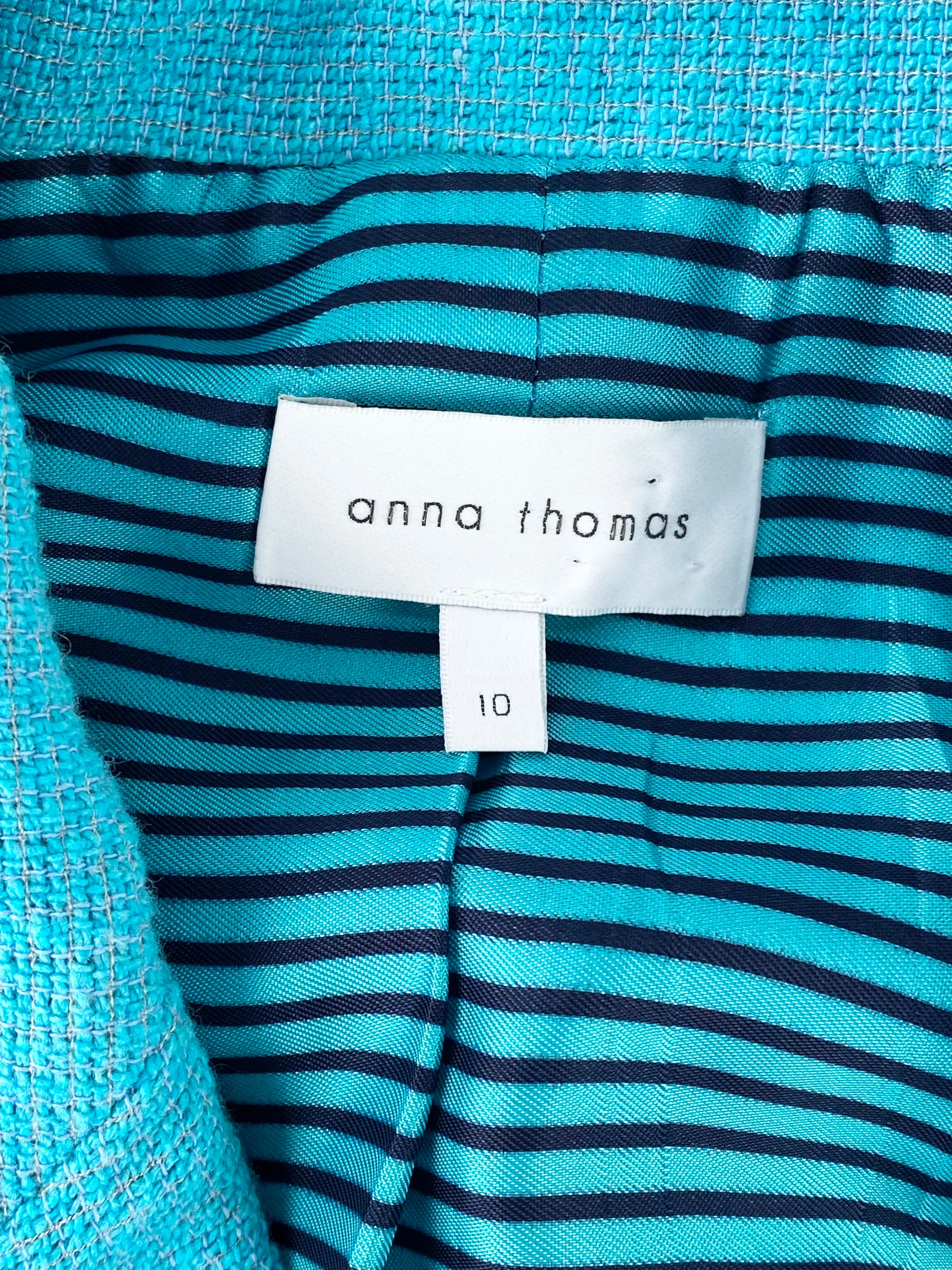 Anna Thomas Aquamarine Two Piece - Blazer AU10, Skirt AU12