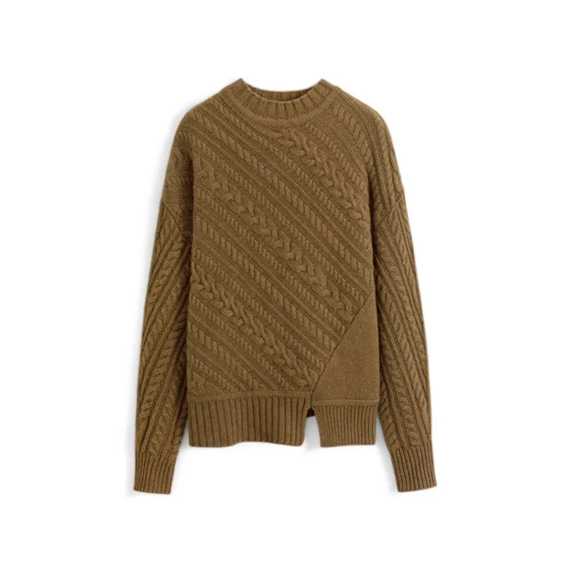 Autumn high-end cashmere sweater female half turtleneck sweater