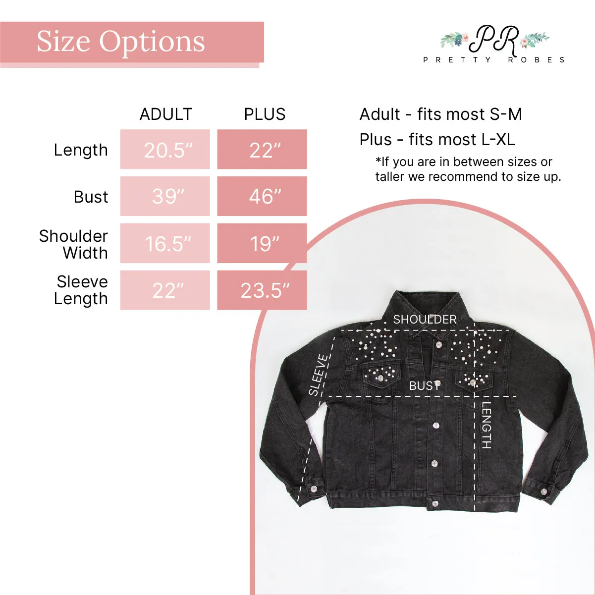 (Black Pearl) Till Death Patch  Pearl Denim Jacket