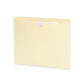 Blue Summit Supplies File Jackets, Letter, No Expansion, Straight Tab, Manila, 100 Pack