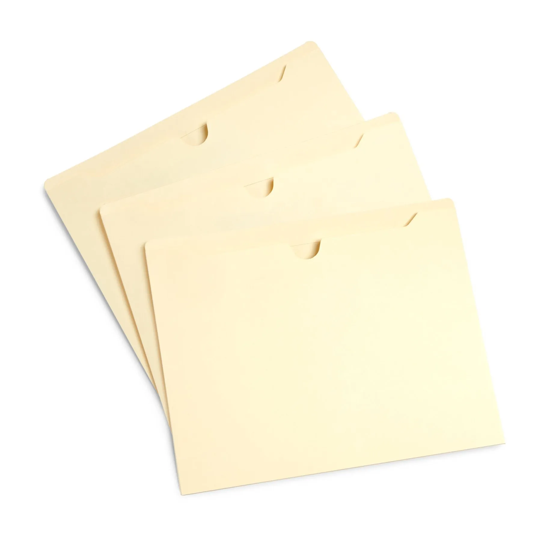 Blue Summit Supplies File Jackets, Letter, No Expansion, Straight Tab, Manila, 100 Pack