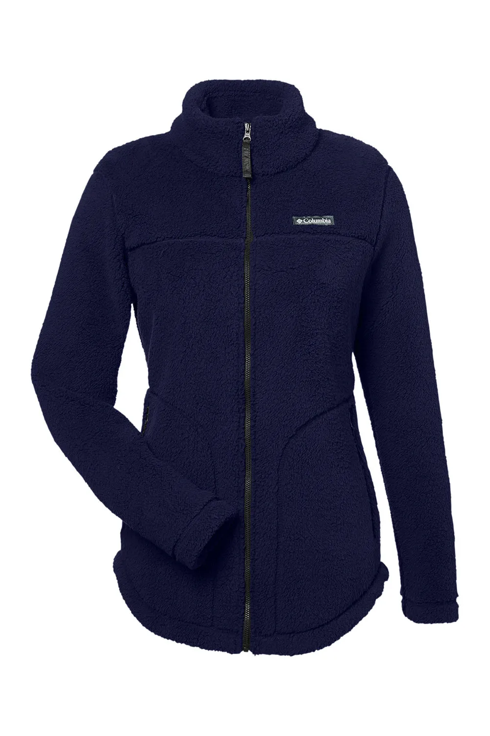 Columbia Womens West Bend Sherpa Fleece Full Zip Jacket - Dark Sapphire Blue - Closeout