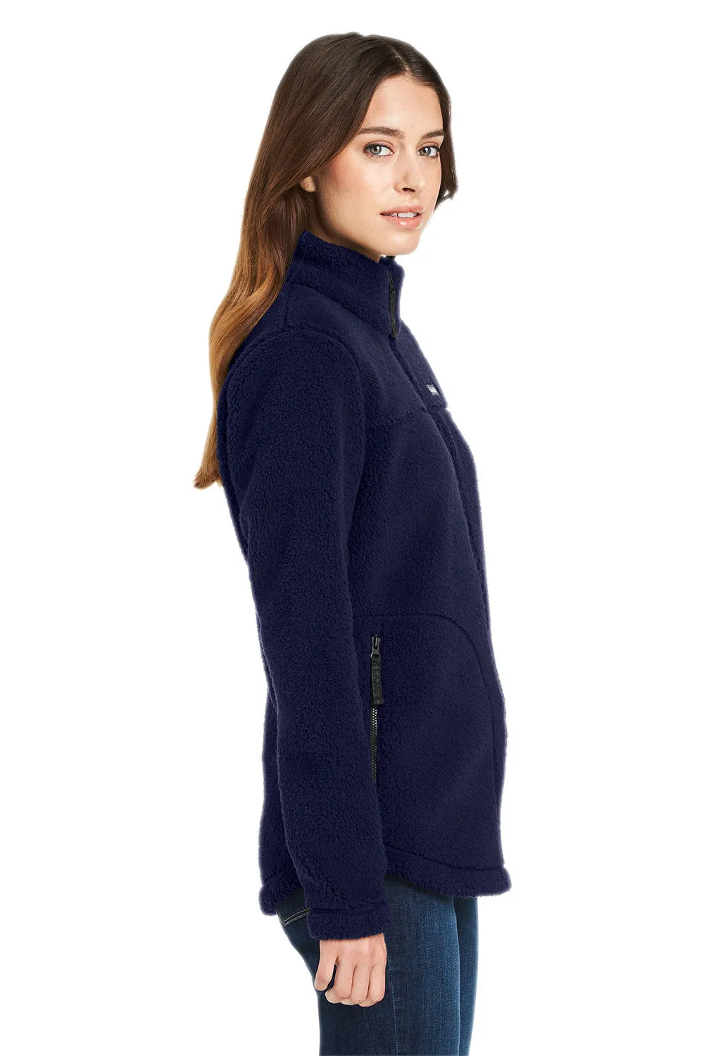 Columbia Womens West Bend Sherpa Fleece Full Zip Jacket - Dark Sapphire Blue - Closeout