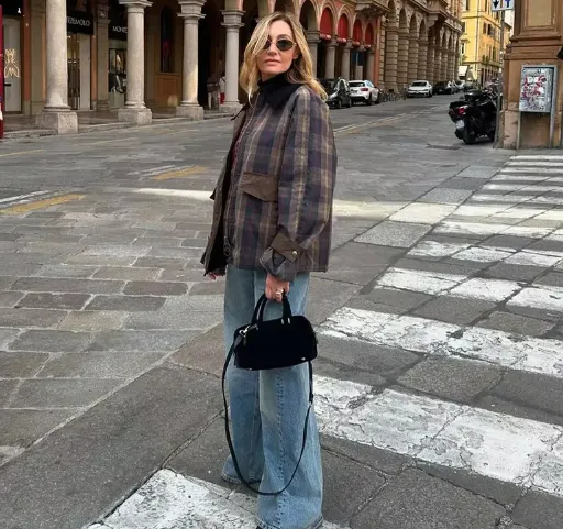 Daisy - Plaid printed barn jacket