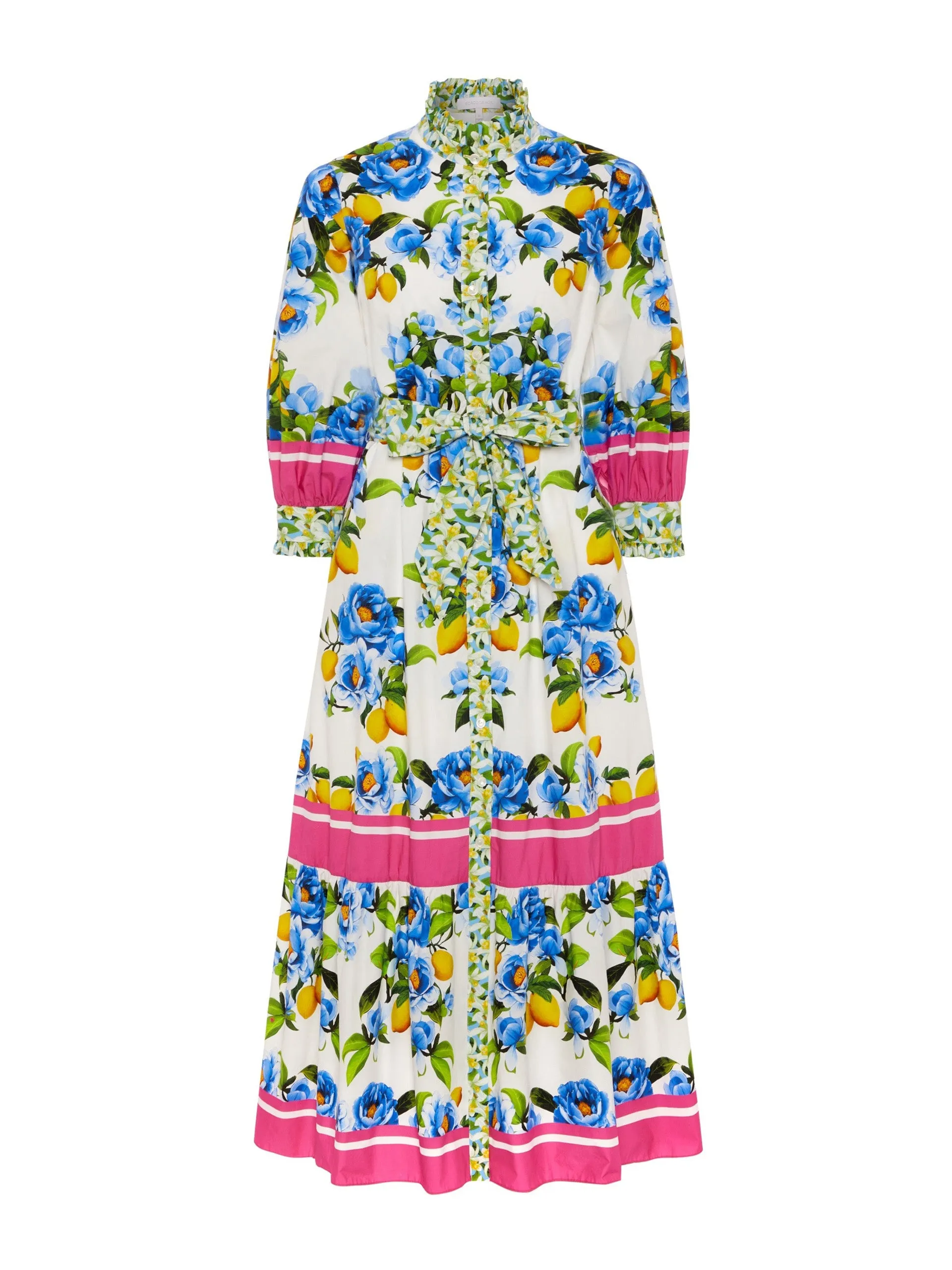 Demi cotton maxi dress, peonia blue