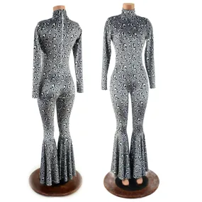 Distortion Velvet Bell Bottom Catsuit