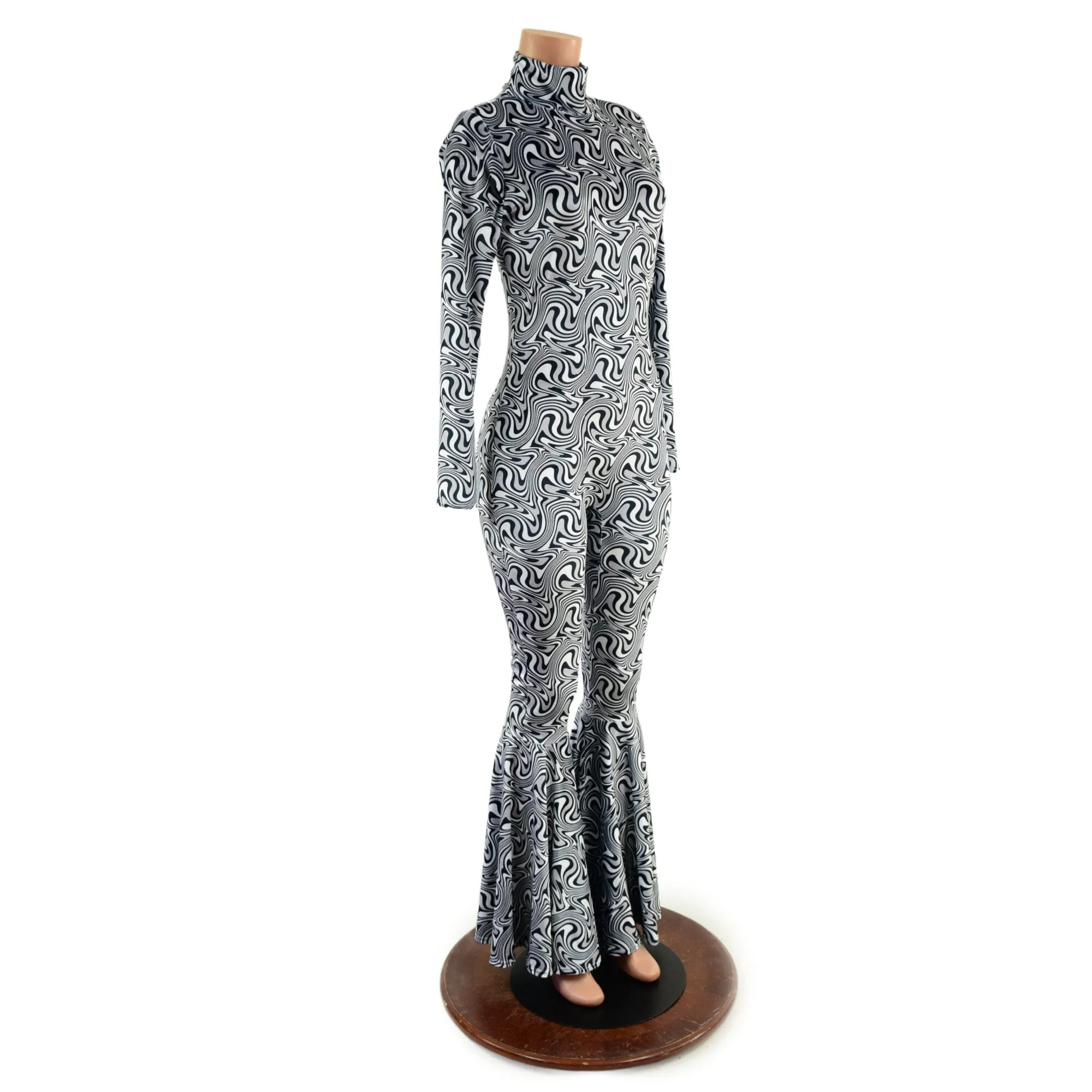 Distortion Velvet Bell Bottom Catsuit