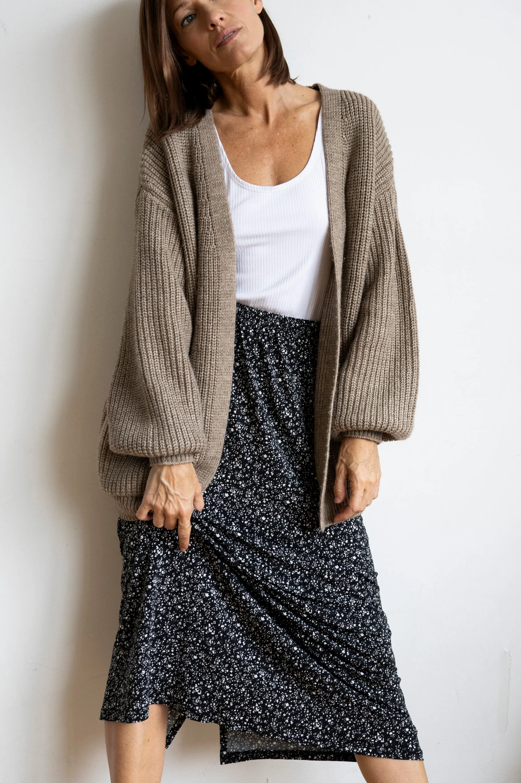 Heavy knit cardigan