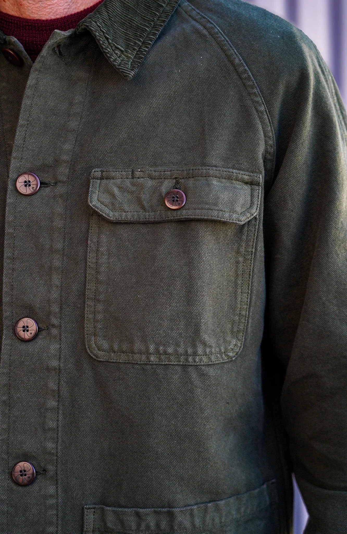 Heimat Textil Heavy Canvas Journey Coat - Military Green