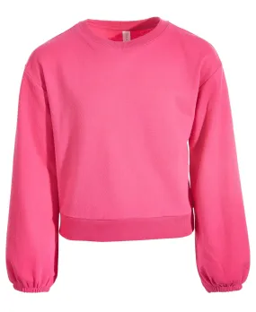 ID Ideology Toddler and Big Girls Pink Fleece Sweatshirt