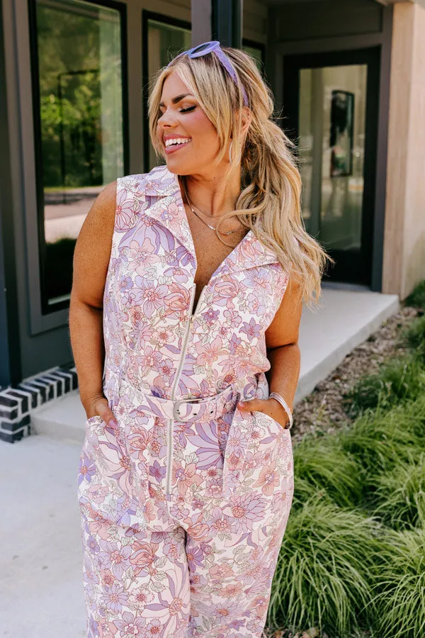 In Full Bloom Denim Jumpsuit Curves