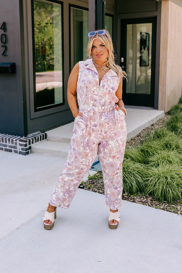 In Full Bloom Denim Jumpsuit Curves