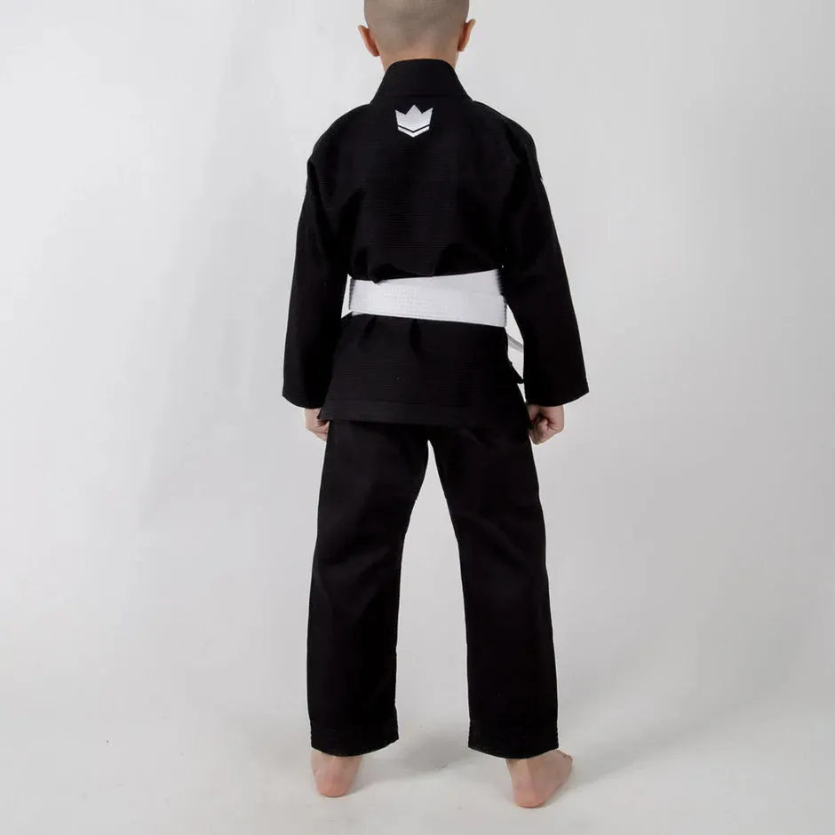 Kimono Copii Brazilian Jiu Jitsu KINGZ The ONE BJJ Gi - Negru (Centura Alba Inclusa)
