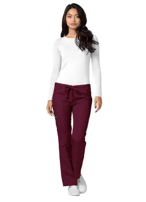 Low-Rise Drawstring Pants by AdarXS-3XL  /  Burgundy