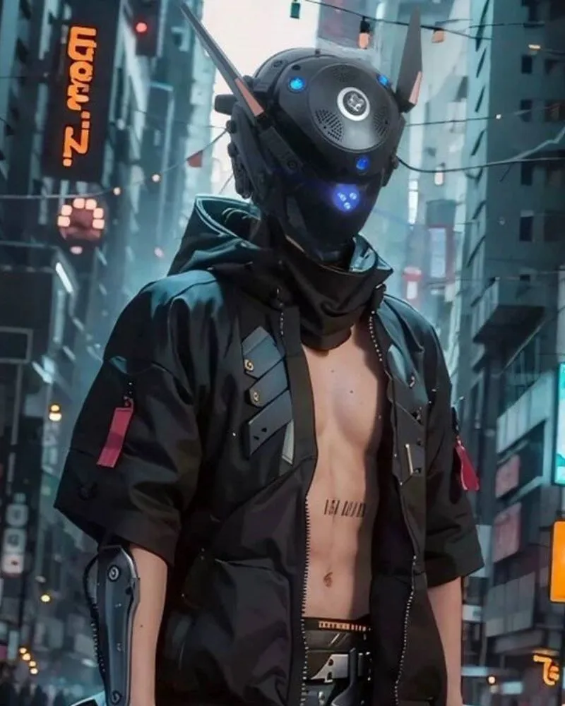 Mechanical Illuminated Cyberpunk Helmet