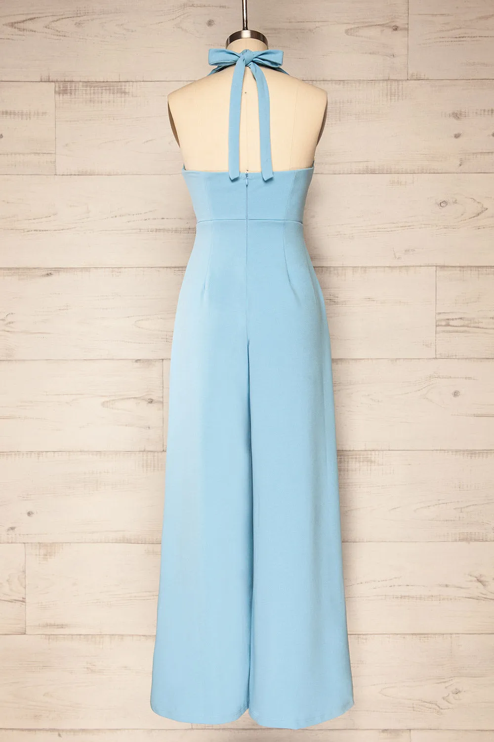 Nowogrod Blue | Wide-Leg Jumpsuit w/ Halter Neck