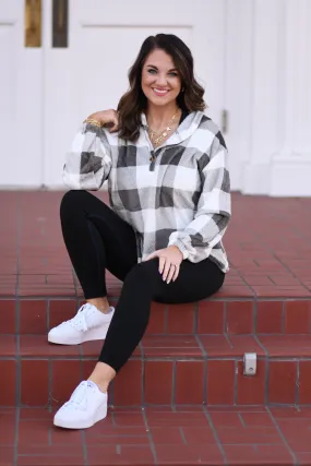 Pre-Order Gray Checkered Pullover