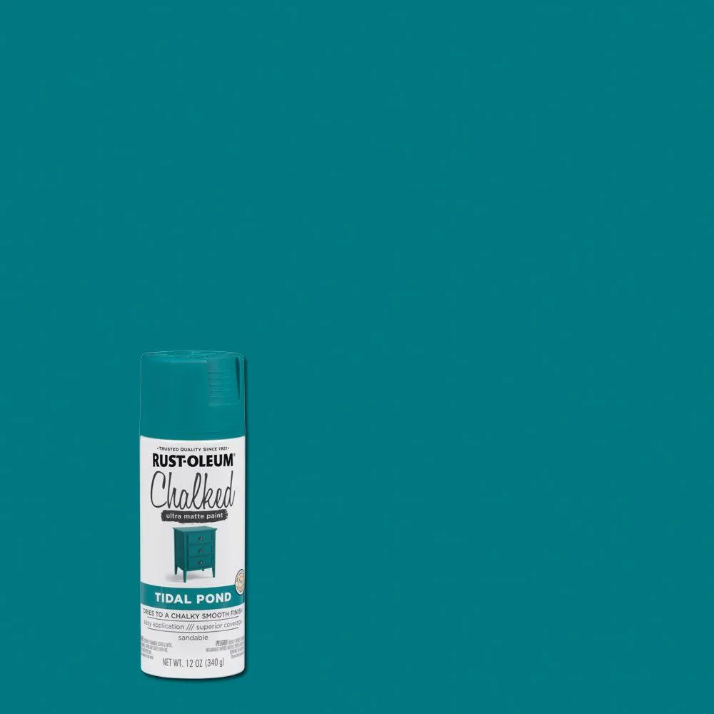 Rust-Oleum® 302597 Chalked Ultra Matte Spray Paint, Tidal Pond, 12 Oz