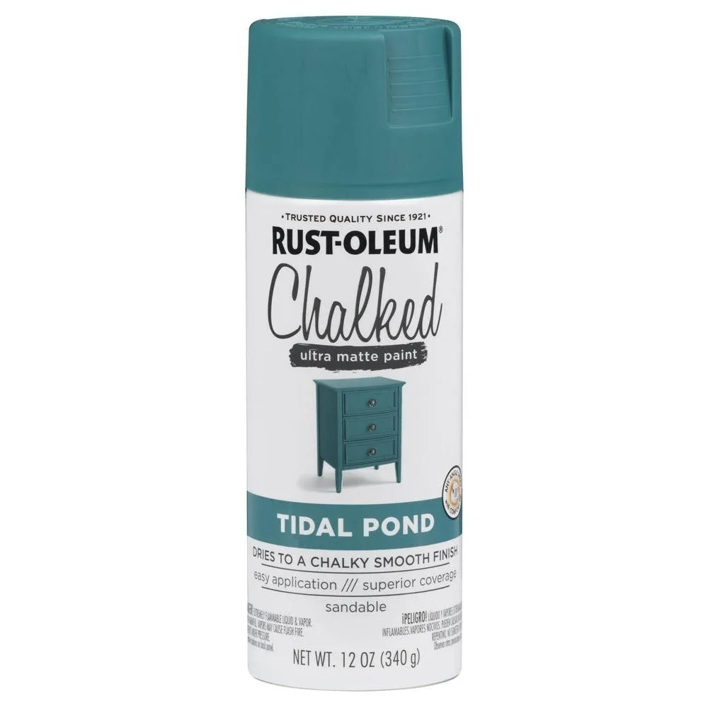 Rust-Oleum® 302597 Chalked Ultra Matte Spray Paint, Tidal Pond, 12 Oz