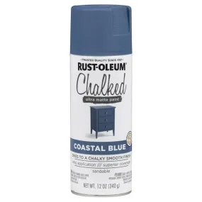 Rust-Oleum® 302598 Chalked Ultra Matte Spray Paint, Coastal Blue, 12 Oz