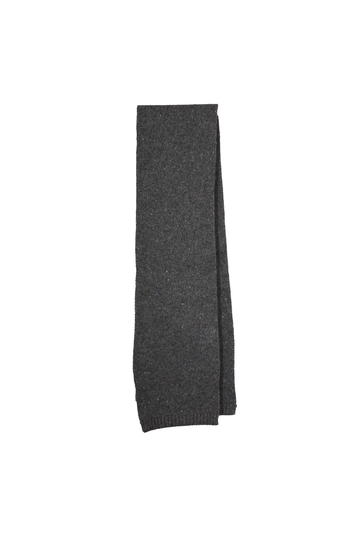 Speckled Knit Scarf Dark Grey in Wool