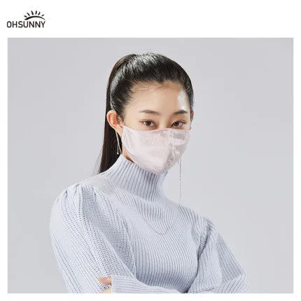 Stylish Winter Warm Face Cover with Chain Facemask for Women