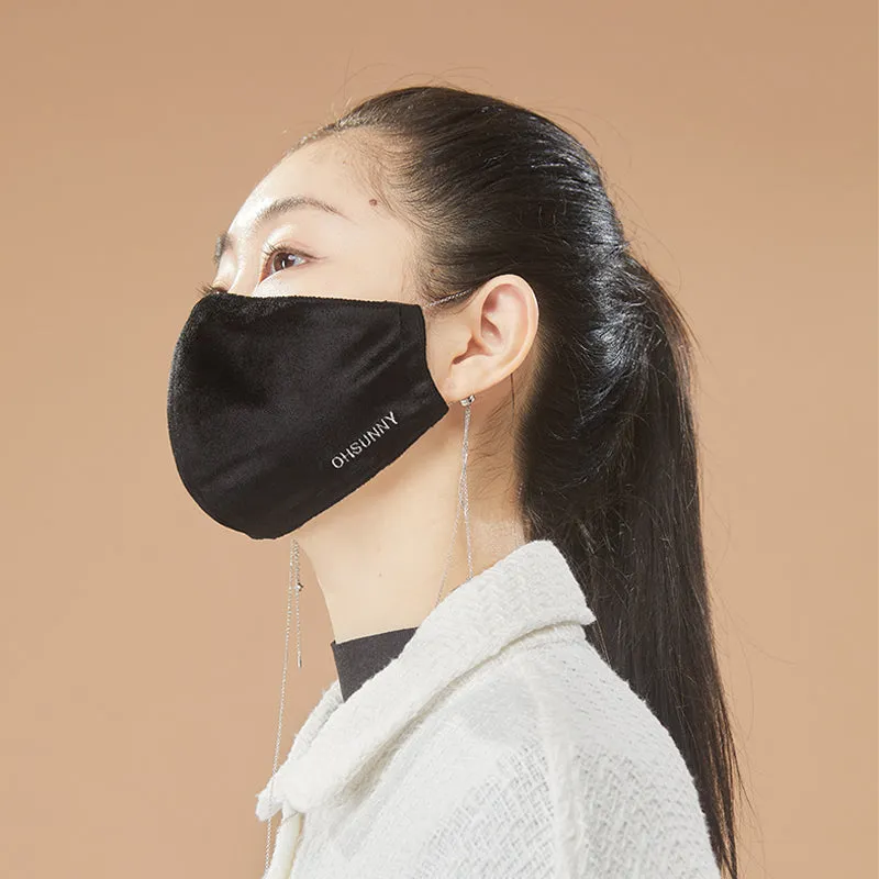 Stylish Winter Warm Face Cover with Chain Facemask for Women