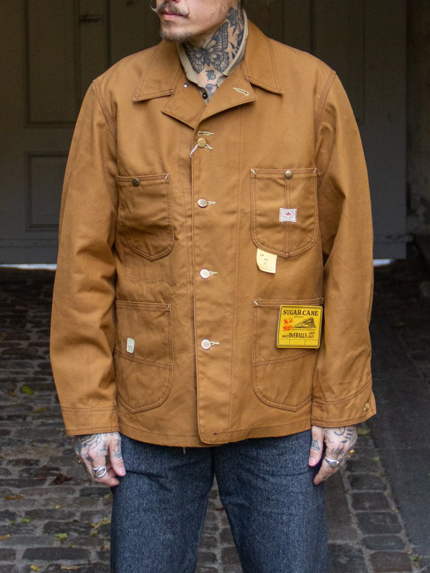 Sugar Cane, Work Coat, Brown Duck Canvas