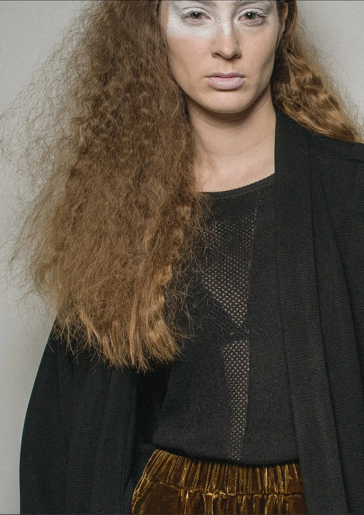 SWEATER LONG SLEEVE - KNIT TRANSPARENT black