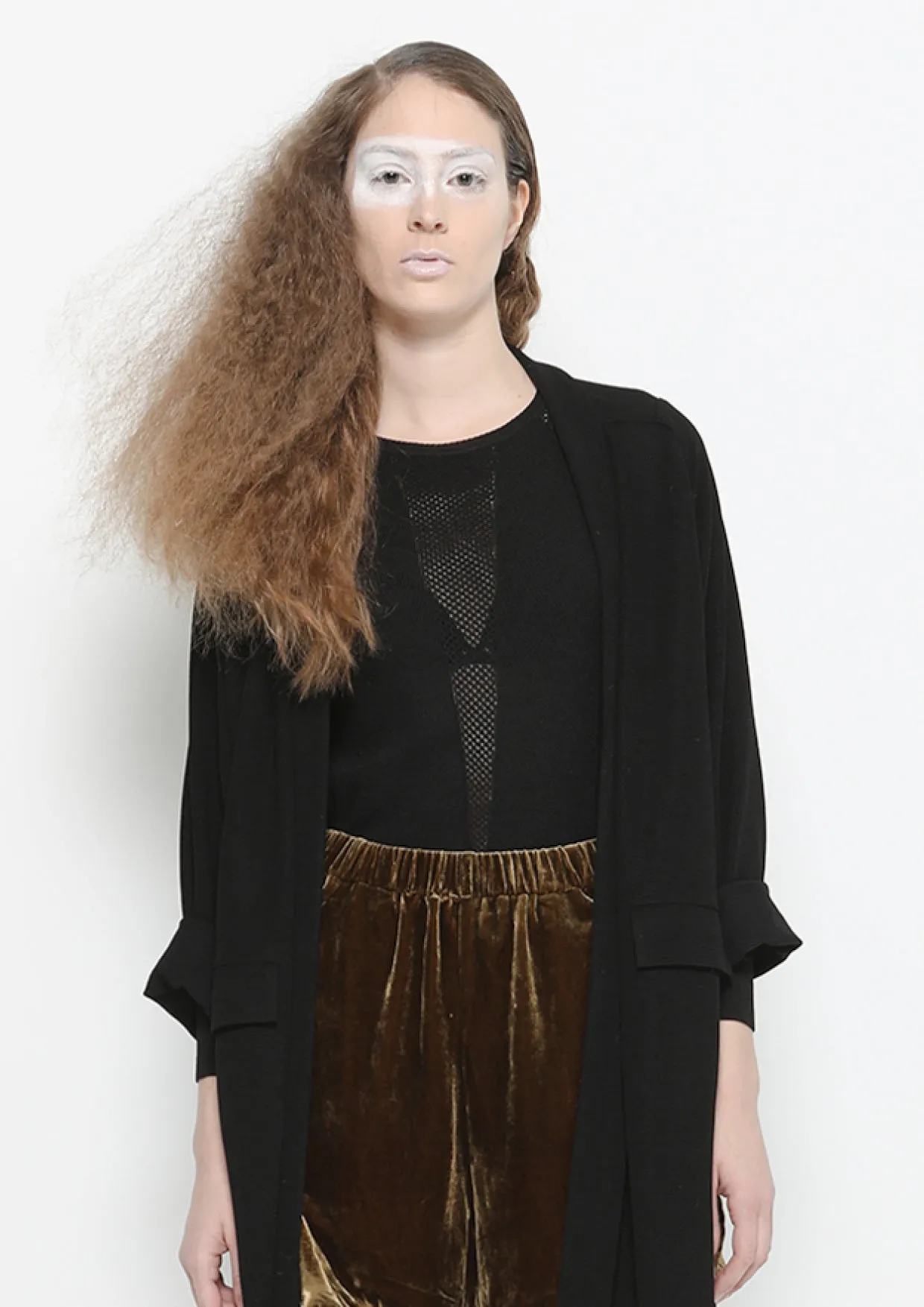 SWEATER LONG SLEEVE - KNIT TRANSPARENT black