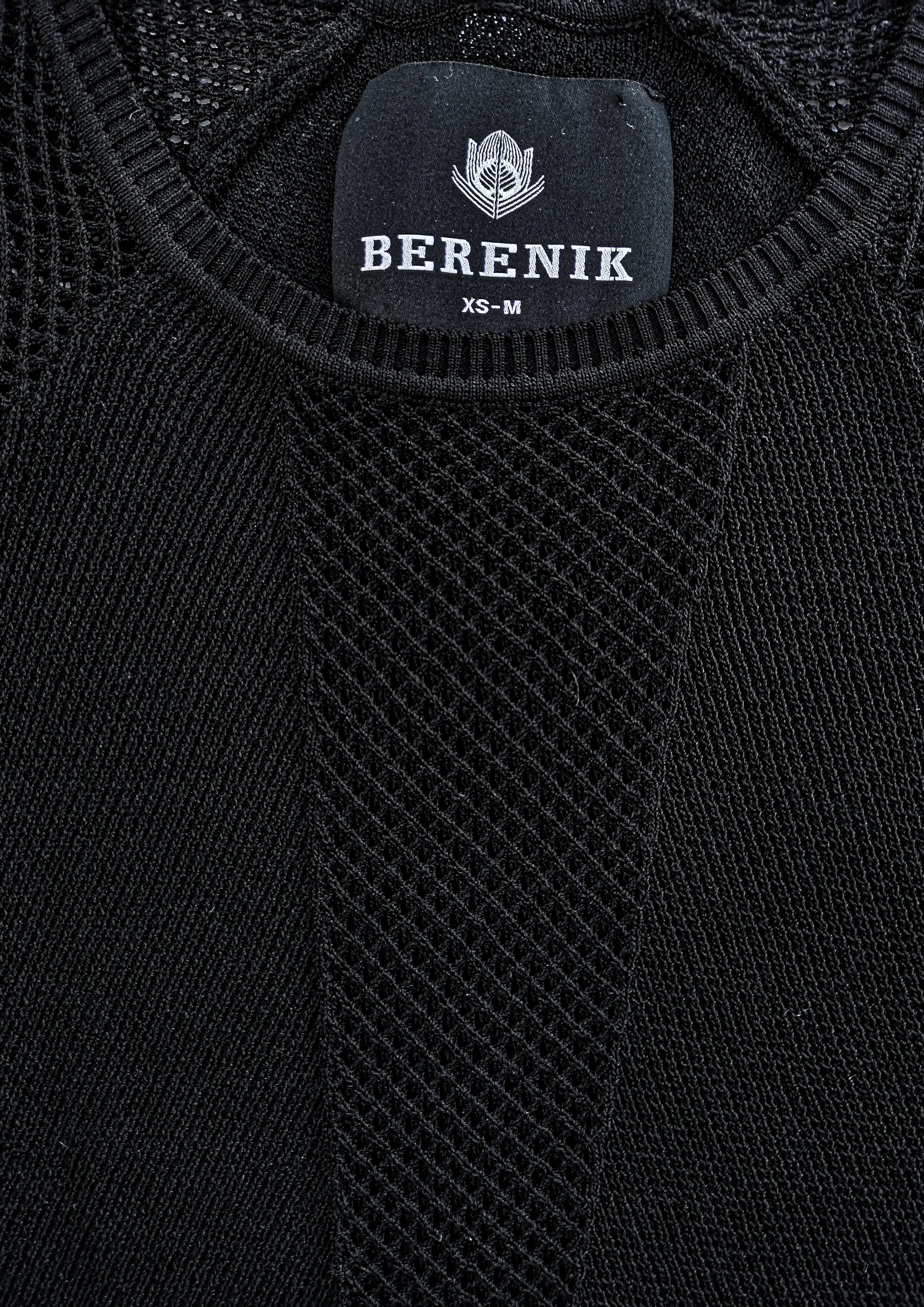 SWEATER LONG SLEEVE - KNIT TRANSPARENT black