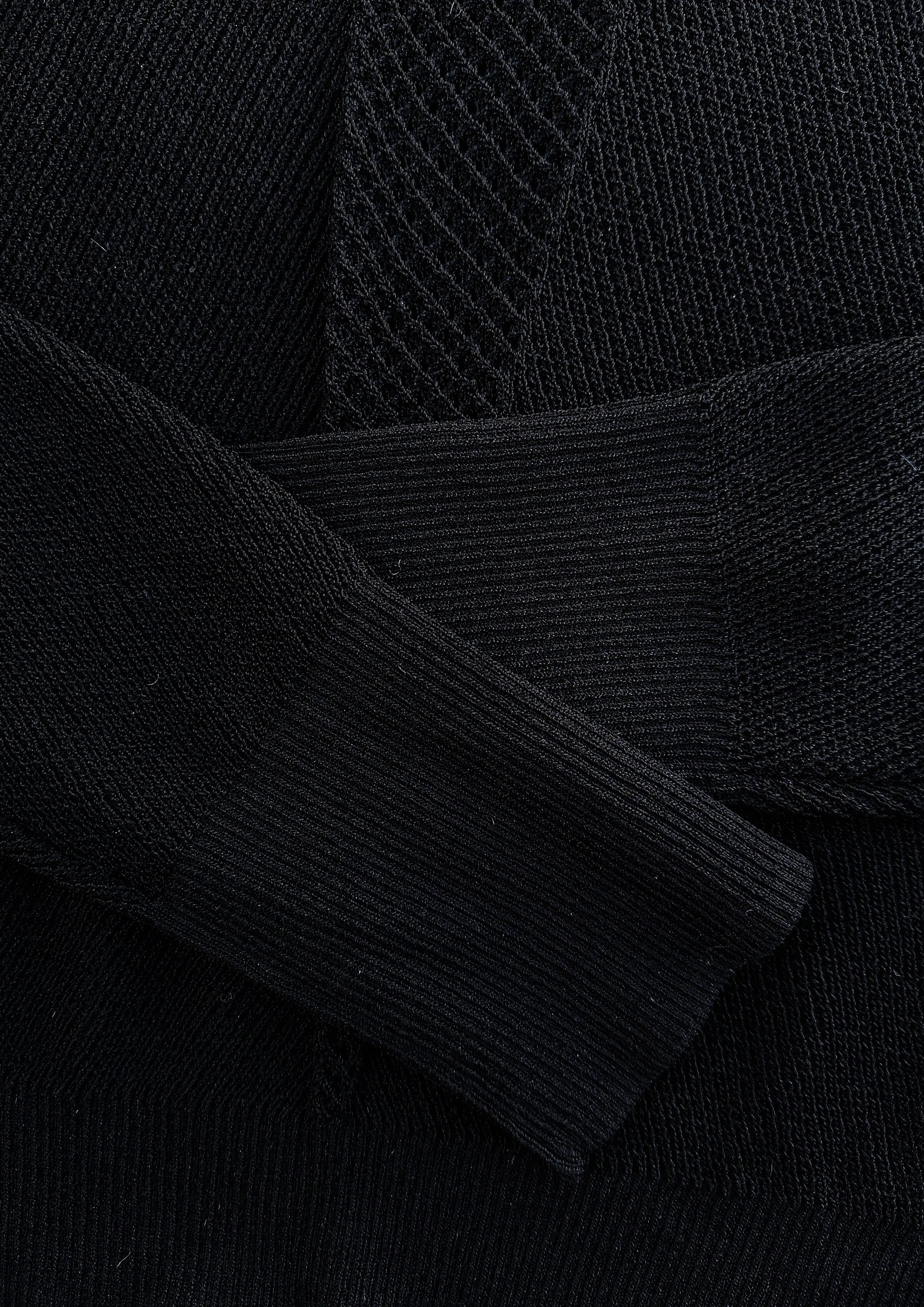 SWEATER LONG SLEEVE - KNIT TRANSPARENT black