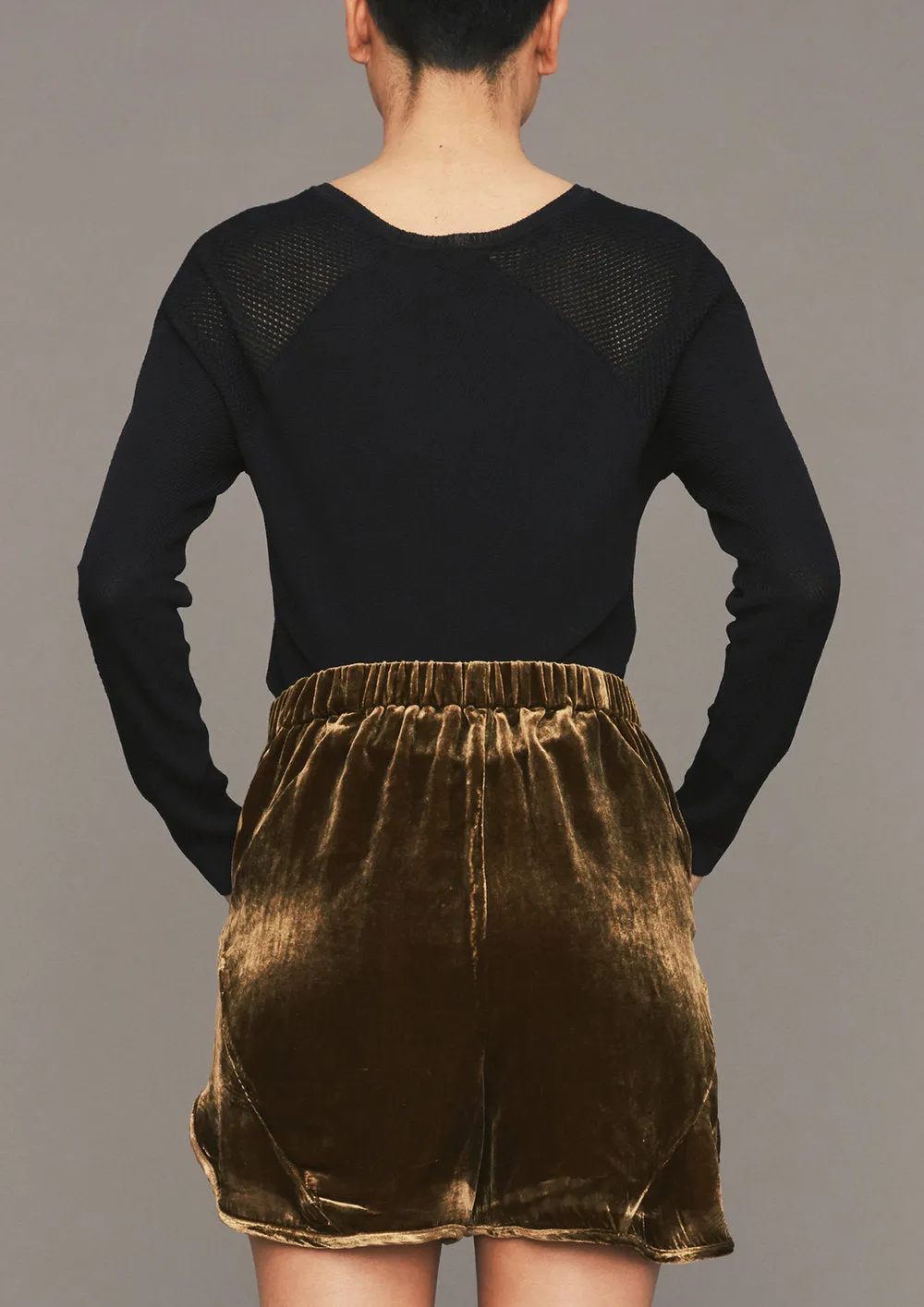 SWEATER LONG SLEEVE - KNIT TRANSPARENT black