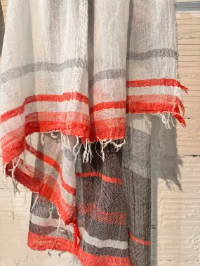 Tamaki-Niime 90'' x 66'' big gauze roots scarf by tamaki