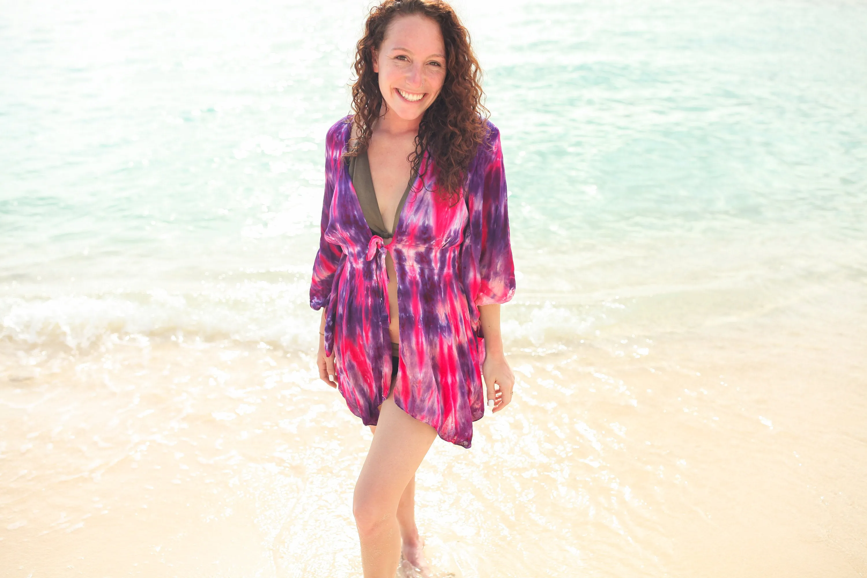 Tie Dye Women's Kimono Jacket
