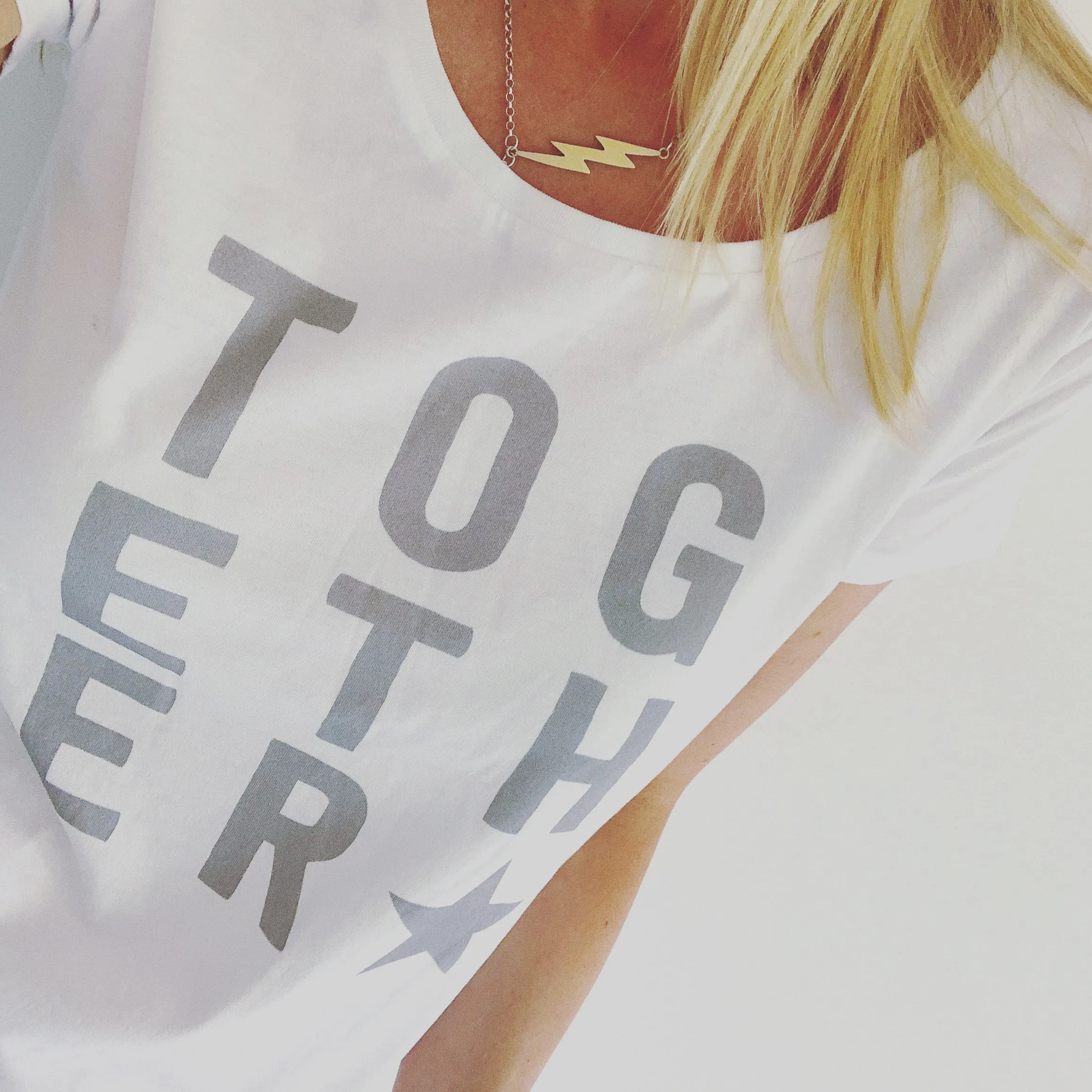 TOGETHER tee *raising money for covid research* *fitted style*