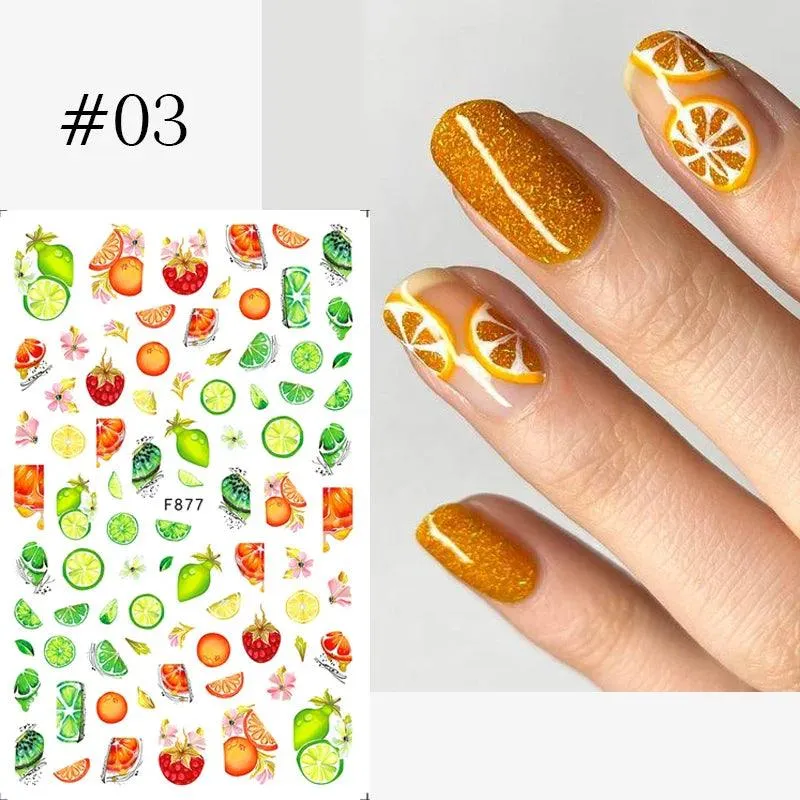 Tropical Sunset Nail Sticker Set: Exotic Beach Paradise Mani Fun