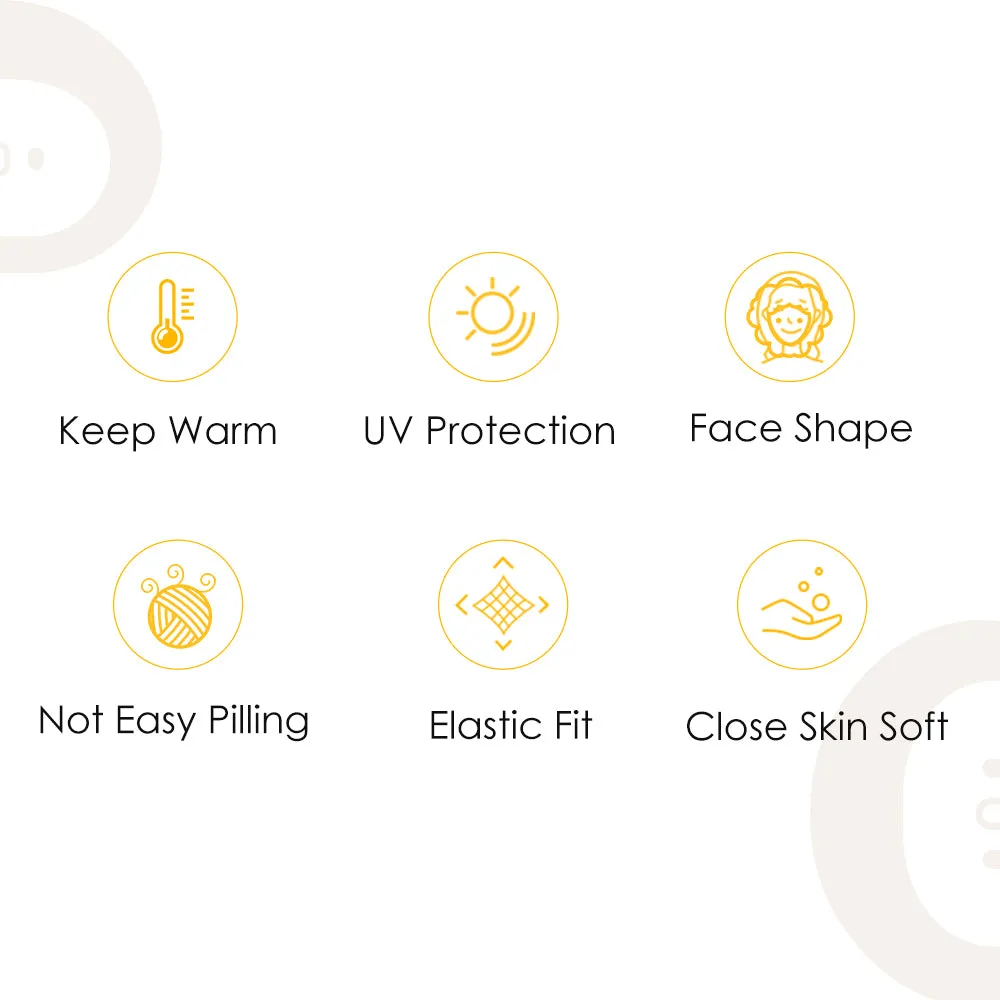 Winter Face Cover Breathable Knitted Soft Reusable Facemask