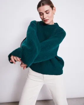 WOOLY JUMPER ANI BOTTLE GREEN