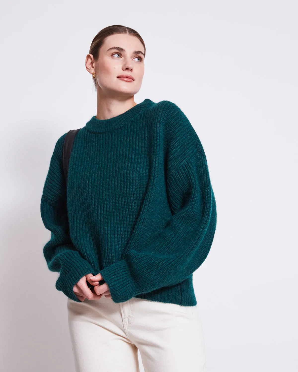 WOOLY JUMPER ANI BOTTLE GREEN