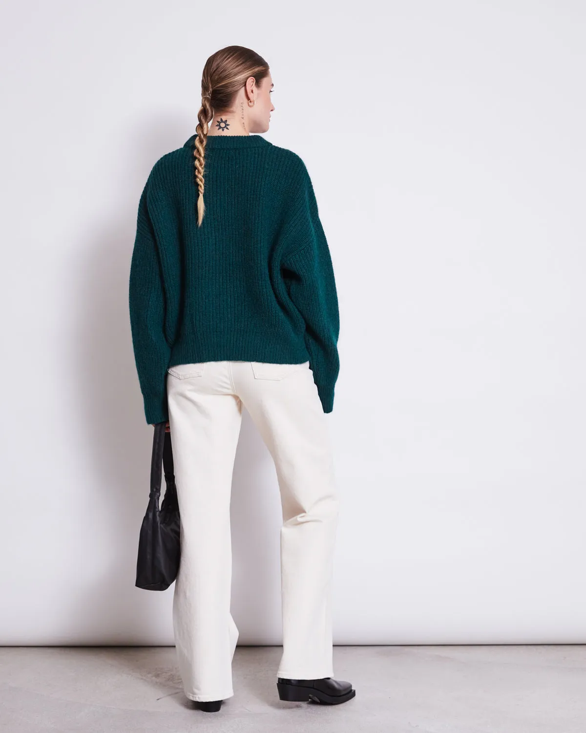 WOOLY JUMPER ANI BOTTLE GREEN